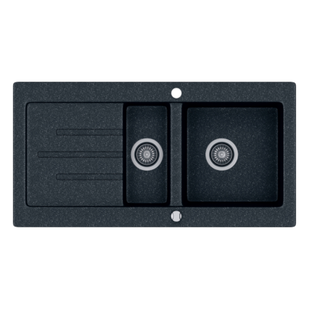 Кухонна мийка KERNAU KGS V 60 1,5B1D BLACK METALLIC 0